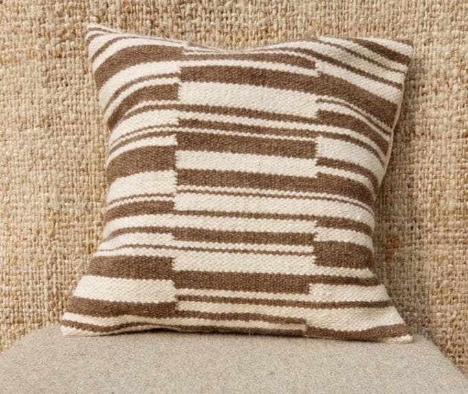Staggered Stripe Wool Cushion