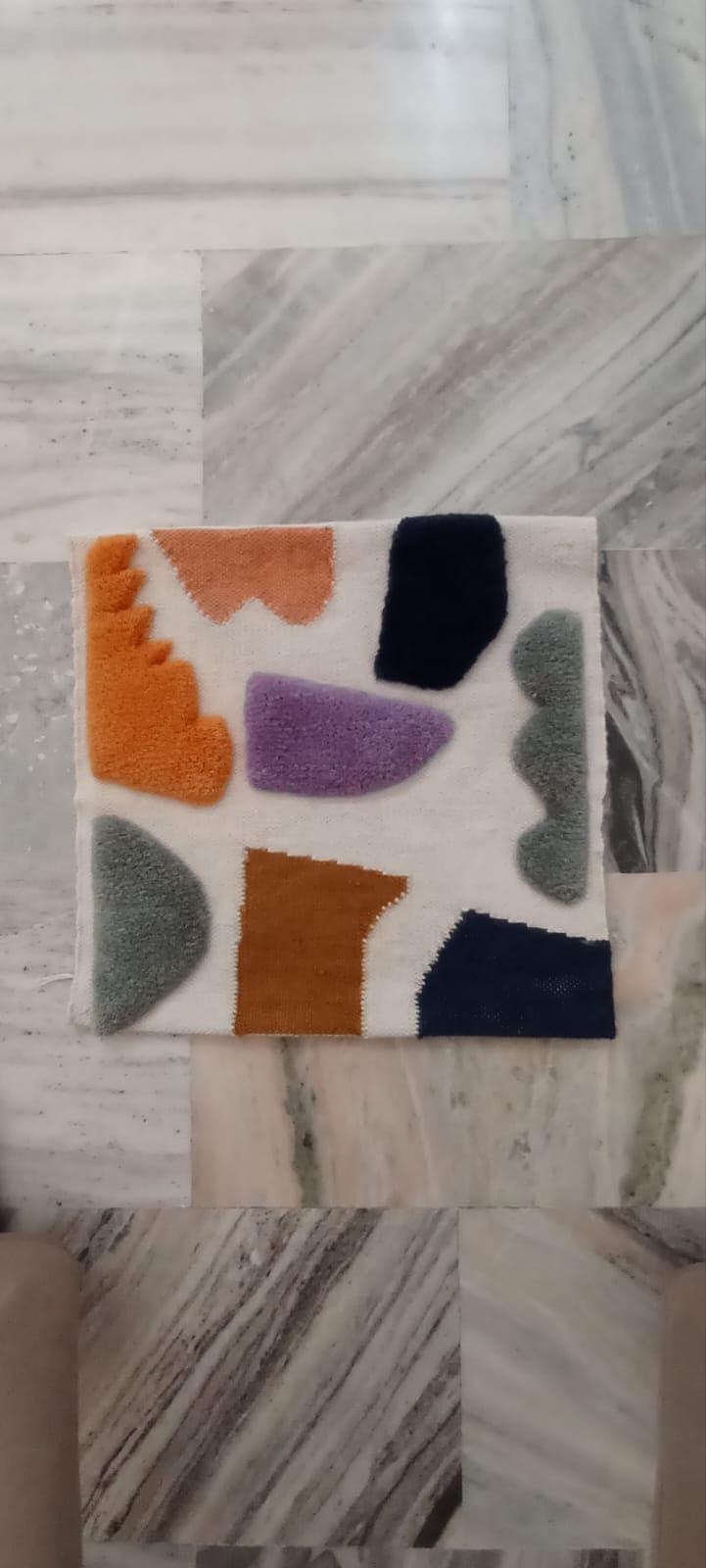 Abstract Colorblock Cushion